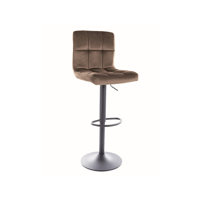 Juneau H-1 bar stool (Velvet/Black legs)